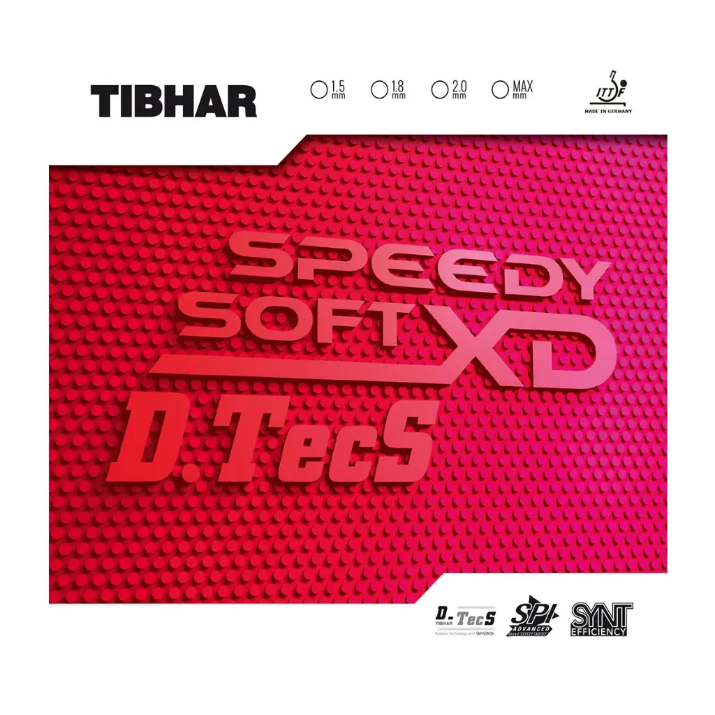 TIBHAR Belag SPEEDY SOFT D.TecS XD (rot, 1,8)